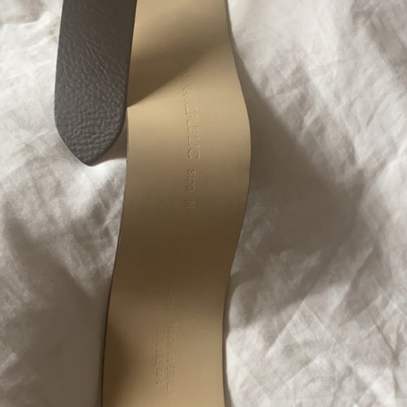 Wide Brown Leather Belt - Medium - Picture 3 of 5